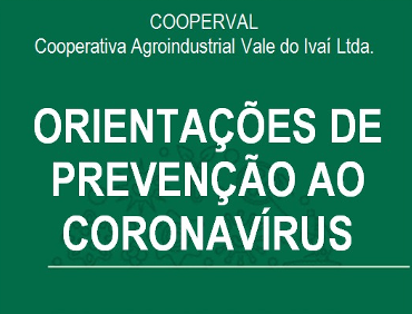 Cartilha com Orientações de Prevenção ao Coronavírus